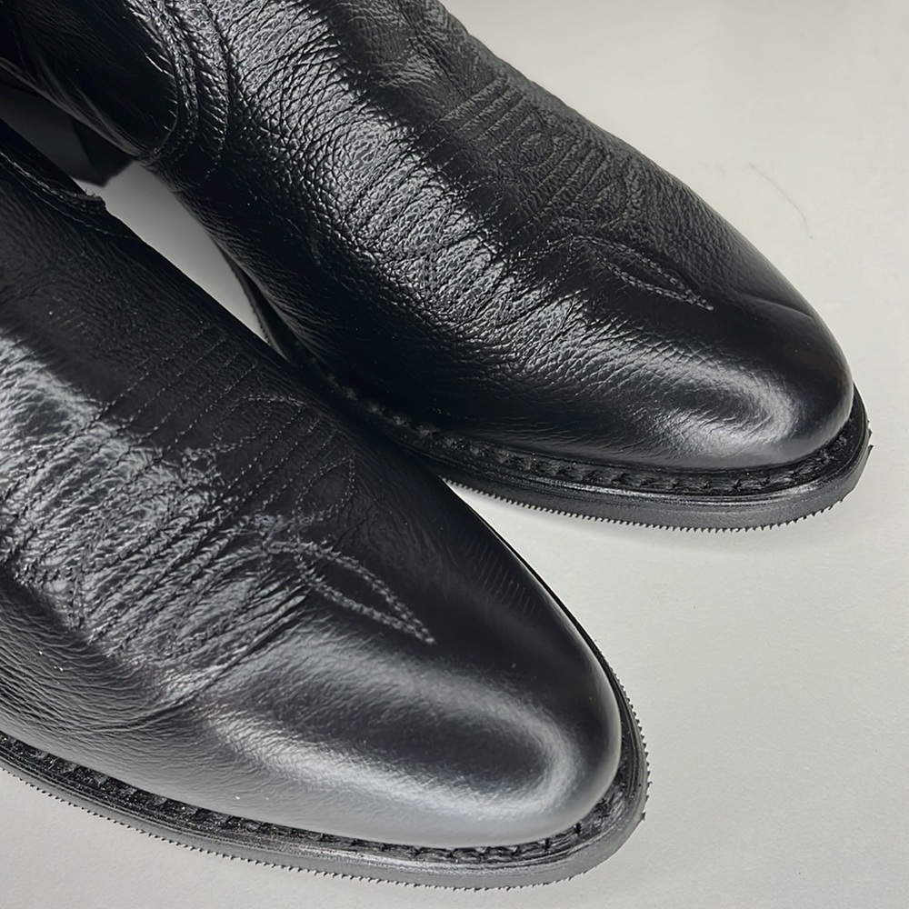 Abilene Sage Western Black Dress Boots Round Toe Zipper Side Men’s US 7.5 D - Picture 5 of 14